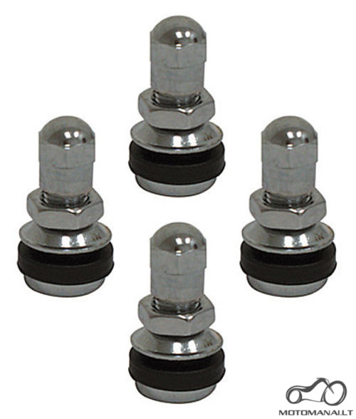 Chrome metall valve stems for tubeless tires