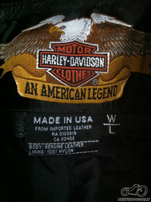 Harley-Davidson Harley Davidson Juoda Odinė Striukė  (L) 