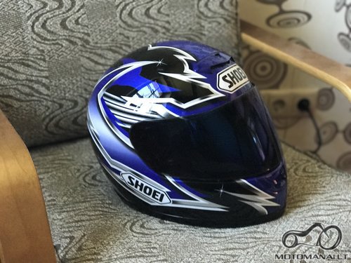 Shoei Naudotas Shoei Tamsintas Blue  stiklas