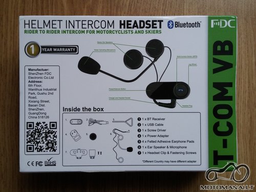 T-COM VB'17 Helmet intercom Headset