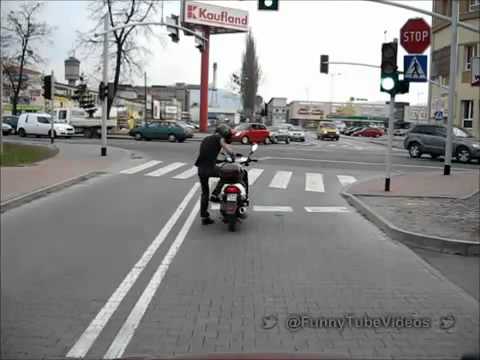 Guy with axe on motorbike