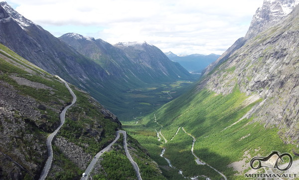 Trollstigen nuo viršaus