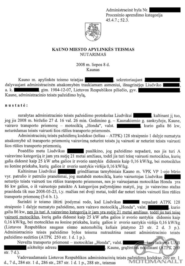 Teismo sprendimas