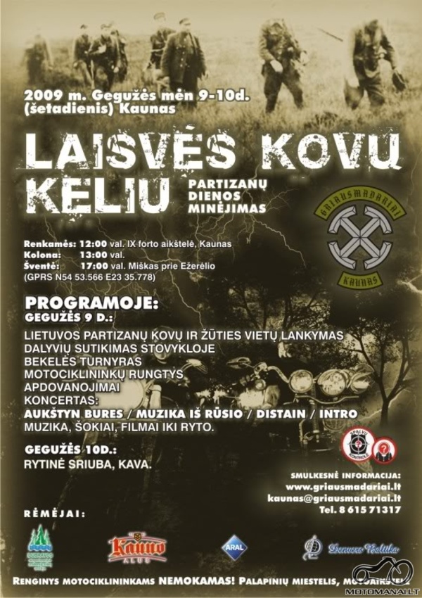 Kauno motomanai: Pasivėžinimų ir pasisėdėjimų tema. Rugsėjo 14 d. (antradienį) 19.00 užeigoje -Aitvaras-