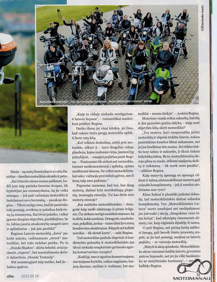 Motociklininkės Lietuva :)