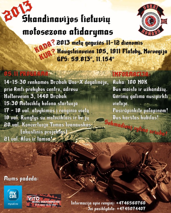 Skandinavijos moto sezono atidarymas 2013
