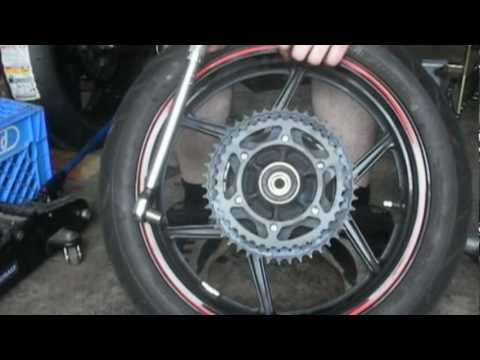 Howto: Replace Motorcycle Chain and Sprockets in 10 mins ('09 Ninja 250)