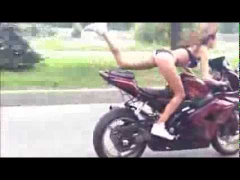 Stunts on a motorcycle