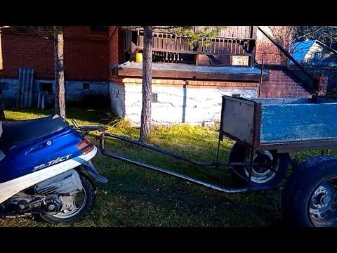 Самодельный фаркоп / прицеп на скутер
