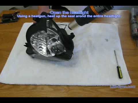 How to open an 2007 GSXR headlight to install CCFL halos (Part 1)