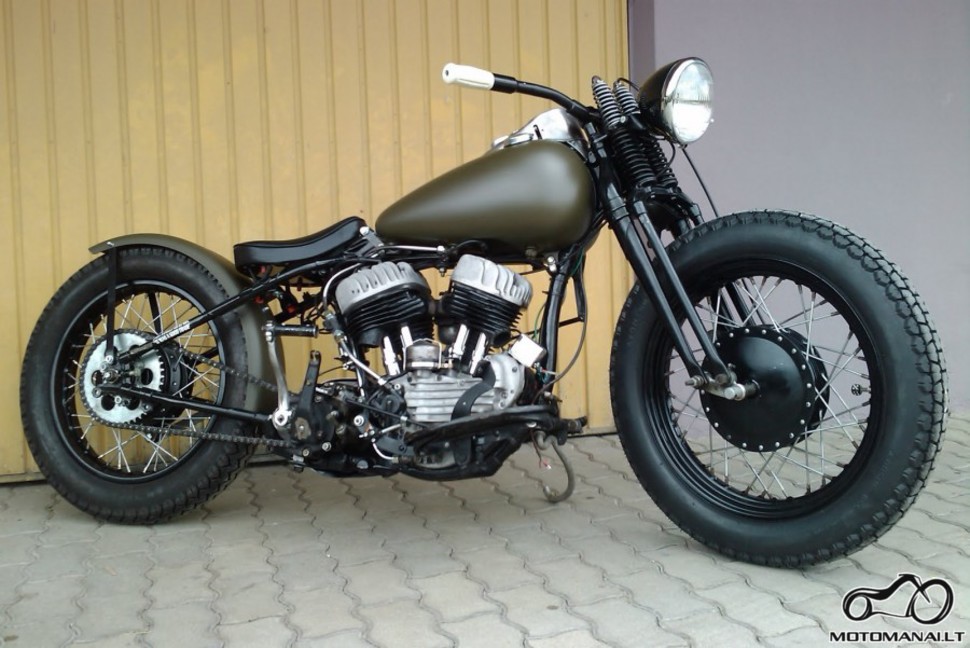 Harley Davidson pagrindu sukurtas bobber'is