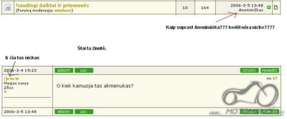 Motomanai.lt klaidos, klausimai, pasiūlymai