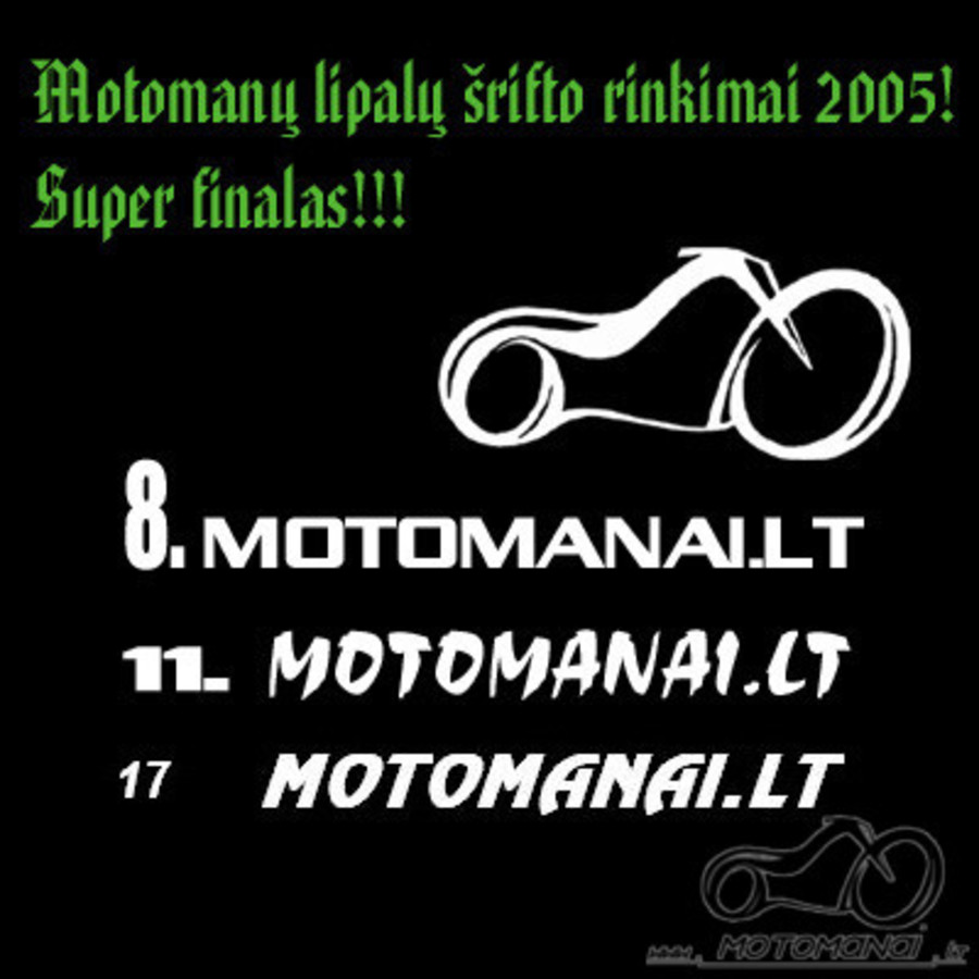 Motomanų lipalų šrifto rinkimai