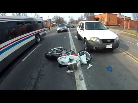 Motorcycle POV crash Columbus Ohio