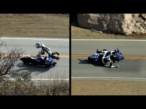 2 Downhill Lowside Crashes