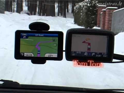 Video review Garmin 3760/3790 and TomTom 750/950. Lithuania. Kleboniskis