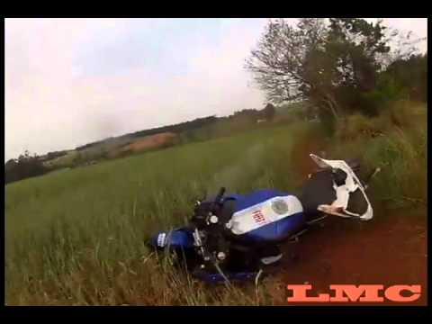 R1 Fiat Crash - Santo Antonio do Sudoeste - Acidente Yamaha YZF R1 Fiat