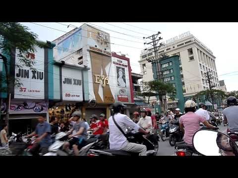 Vietnam 2011 - Bike ride in heavy traffic