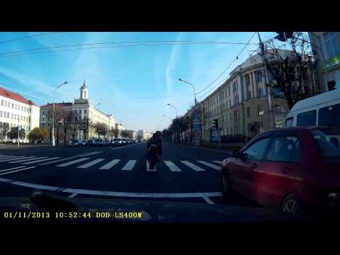 Падение мотоциклиста, Минск...   продолжение ( Motorcycle crash )