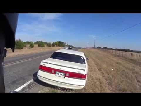 Driver Swerves Into Passing Motorcyclists