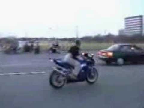Motorcycle crash: Rider hit from behind (Graphic)