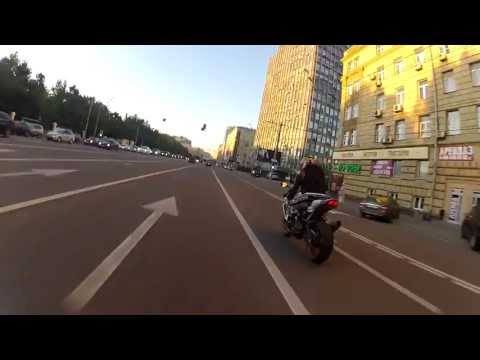 BMW HP4 and Suzuki GSX-R 1000. Косыгина-Ленинский-Садовое-Яуза