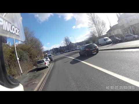 road rage Plymouth UK two guys attack motorcyclist WG12 CXR. incident starts at 4 mins