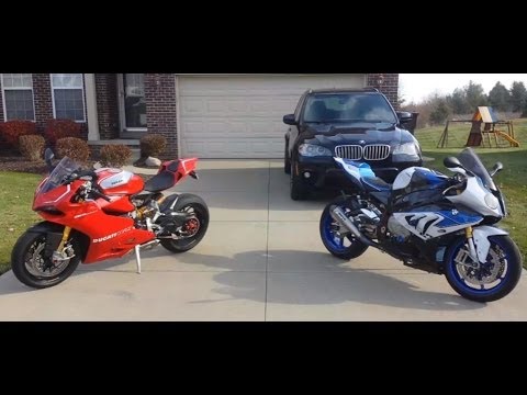 Ducati 1199 Panigale R vs BMW HP4: comparison video