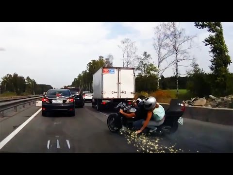Motorcycle Crash Compilation & Road Rage 2015 HD