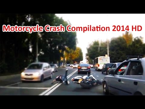 Motorcycle Crash Compilation & Road Rage 2014 HD