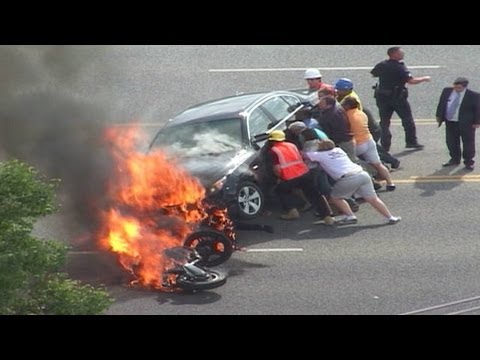 The scariest MOTORCYCLE crashes caught on tape (NEW)