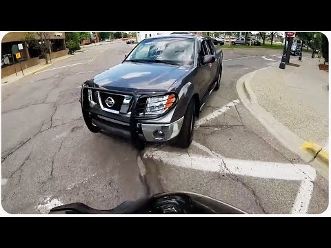 Truck Ignores Rules of the Road | Invisible Motorcycle