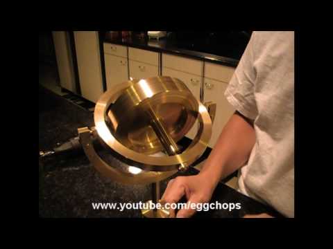 Large Brass Gyroscope Demonstration [HD]