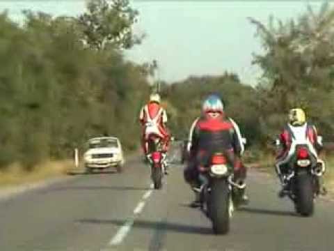crazy Bulgarian on a motorbike
