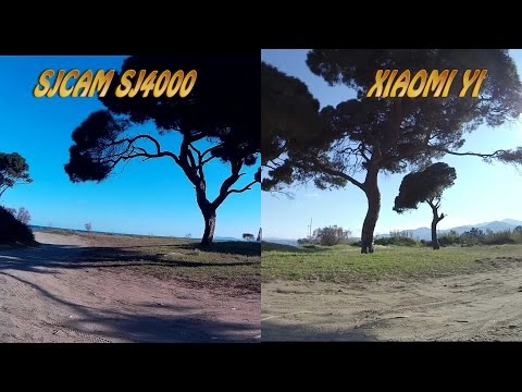 Xiaomi Yi vs SJ4000 side by side: sea, sand and seaside forest