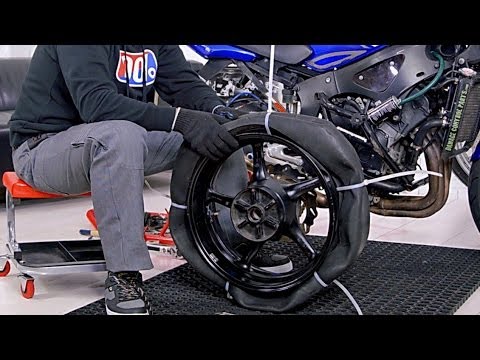 Замена Моторезины Стяжками - How to Change Tire on Motorcycle