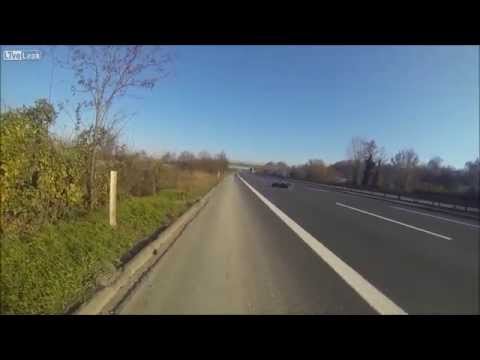 Insane Highway Motorcycle Crash - Kawasaki ZX10R