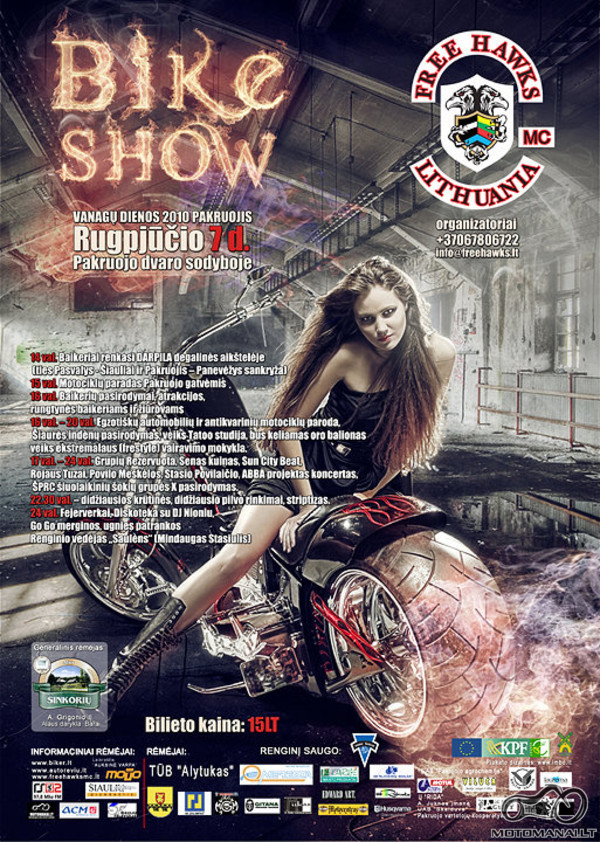 Bike Show Pakruojis 2010 plakatas
