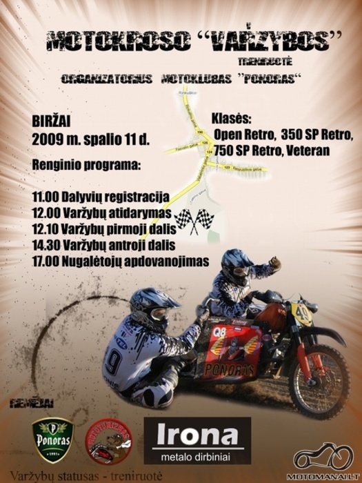 Motokroso varžybos Biržuose 2009-10-11