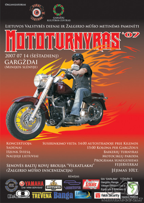 Mototurnyras'07 liepos 14 dieną Gargžduose