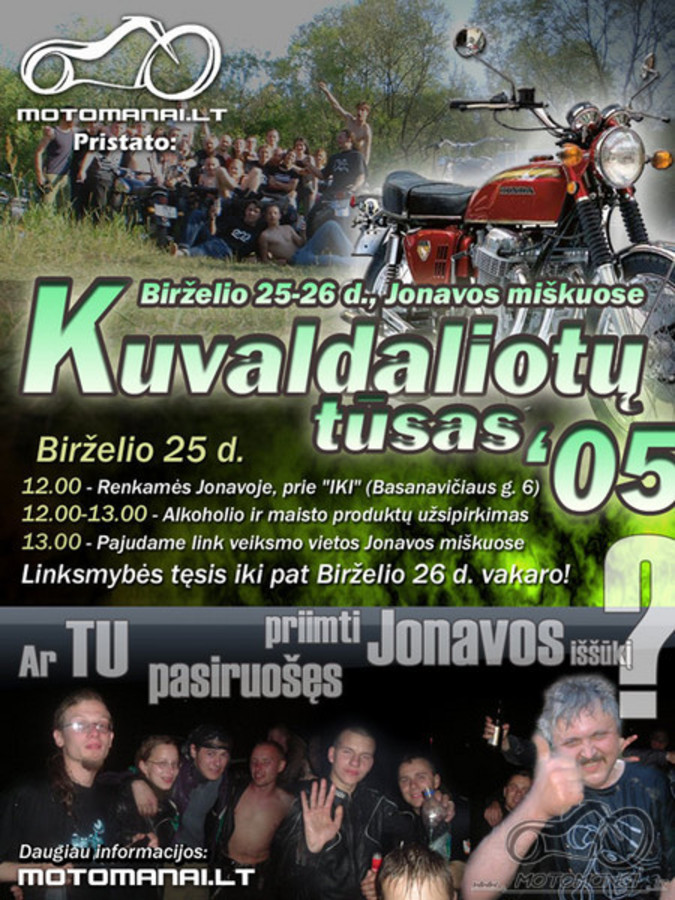 Kuvaldaliotų tūsas Jonavoj, birželio 25-26 d.