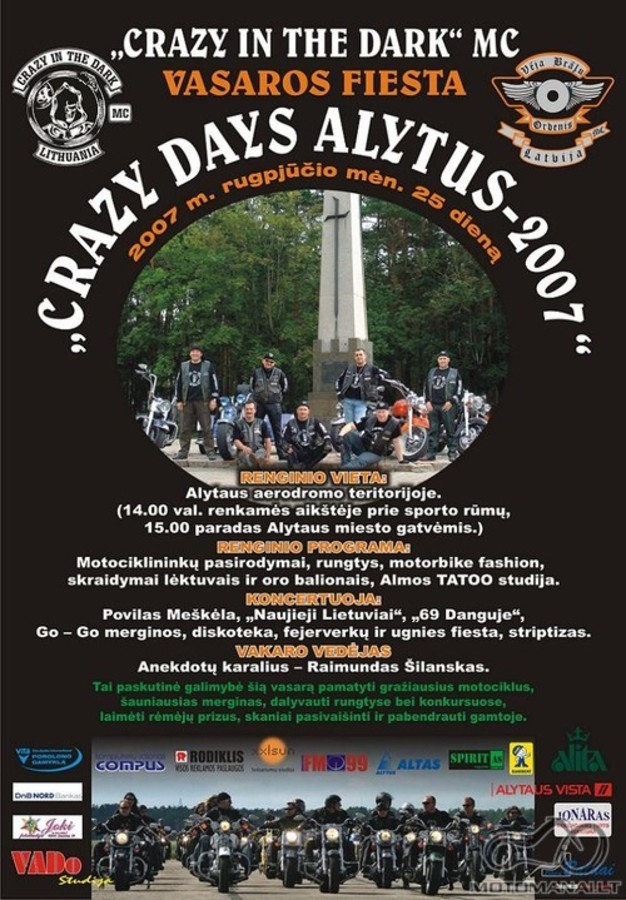 Kviečiami visi!!! Crazy days Alytus 2007, rugpjūčio 25d.