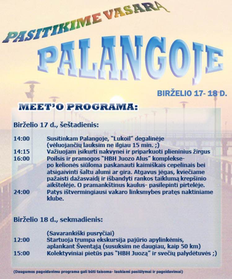 Meet'as Palangoje, birželio 17-18 d.