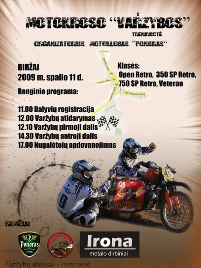 Motokroso varžybos Biržuose 2009-10-11