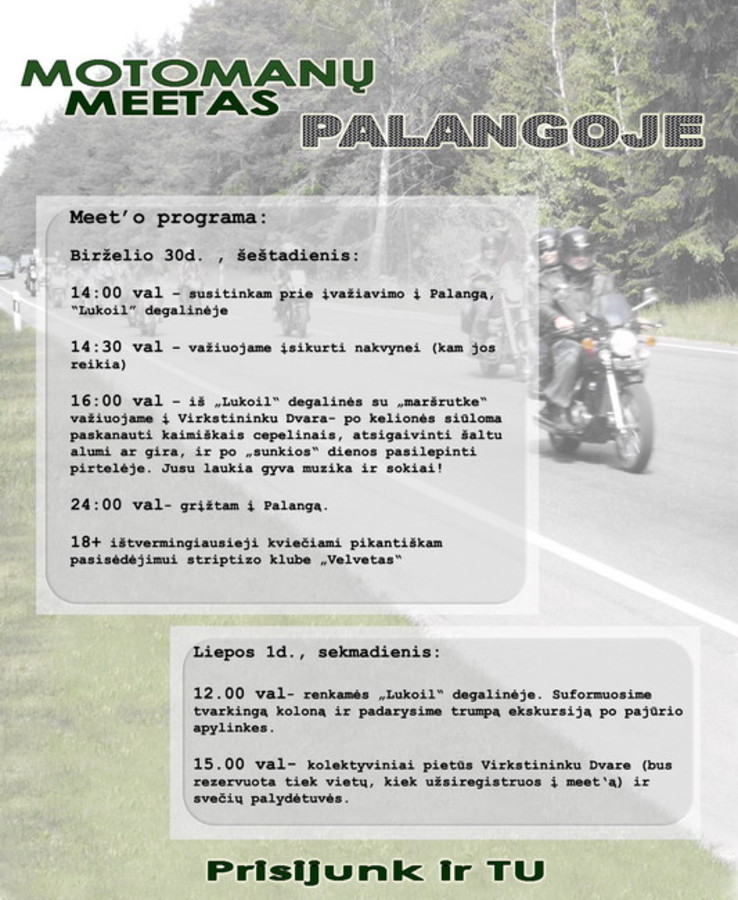 Motomanų meetas Palangoje- ĮVYKO