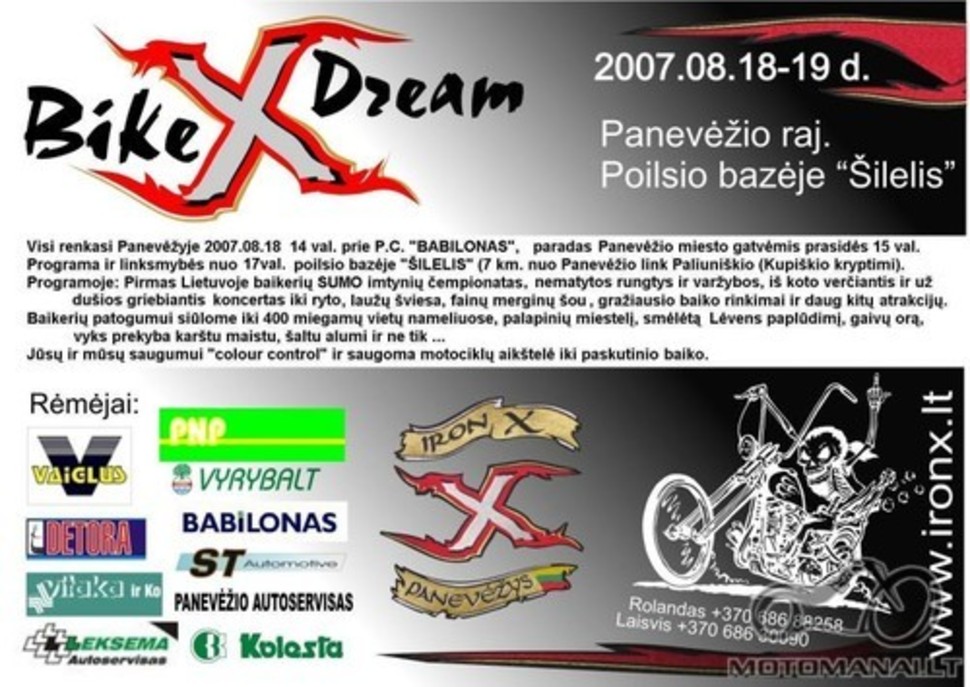 ''Iron X''  (Bike X dream)  Rugpjucio 18-19 d. Panevezyje
