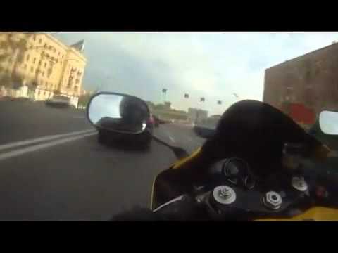 Yamaha R1 on Russian streets