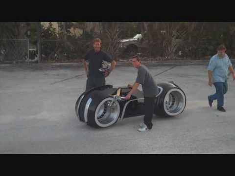 Tron Lightcycle Test Drive Parker Brothers Choppers TRON Legacy.wmv